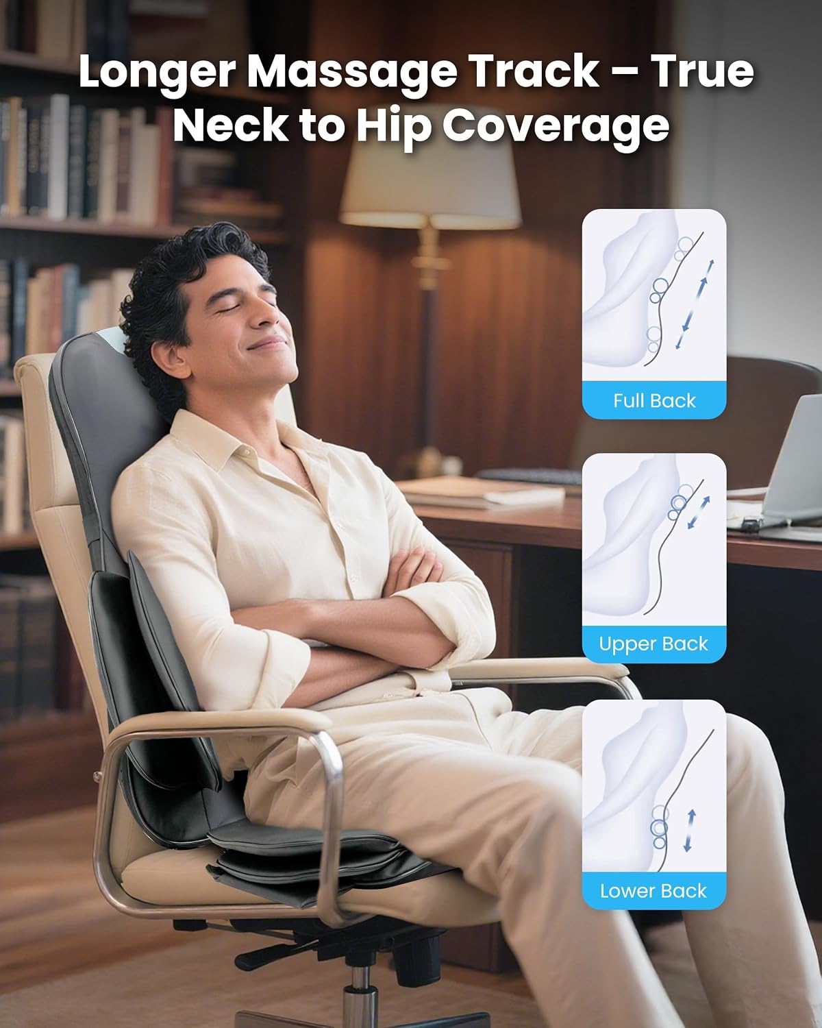 COMFIER Shiatsu - Masajeador de cuello y espalda, almohadilla para...