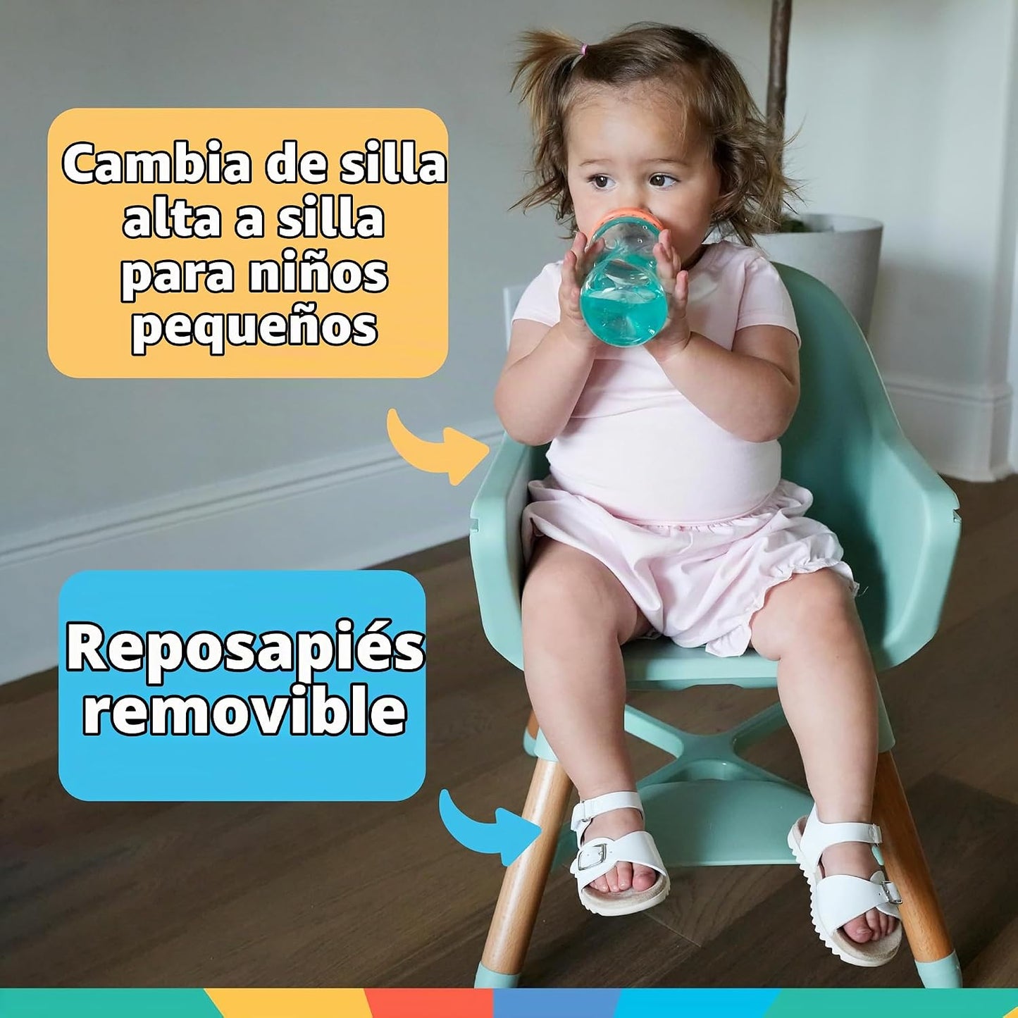 Nuby - Silla alta multiusos 4 en 1 | Beige