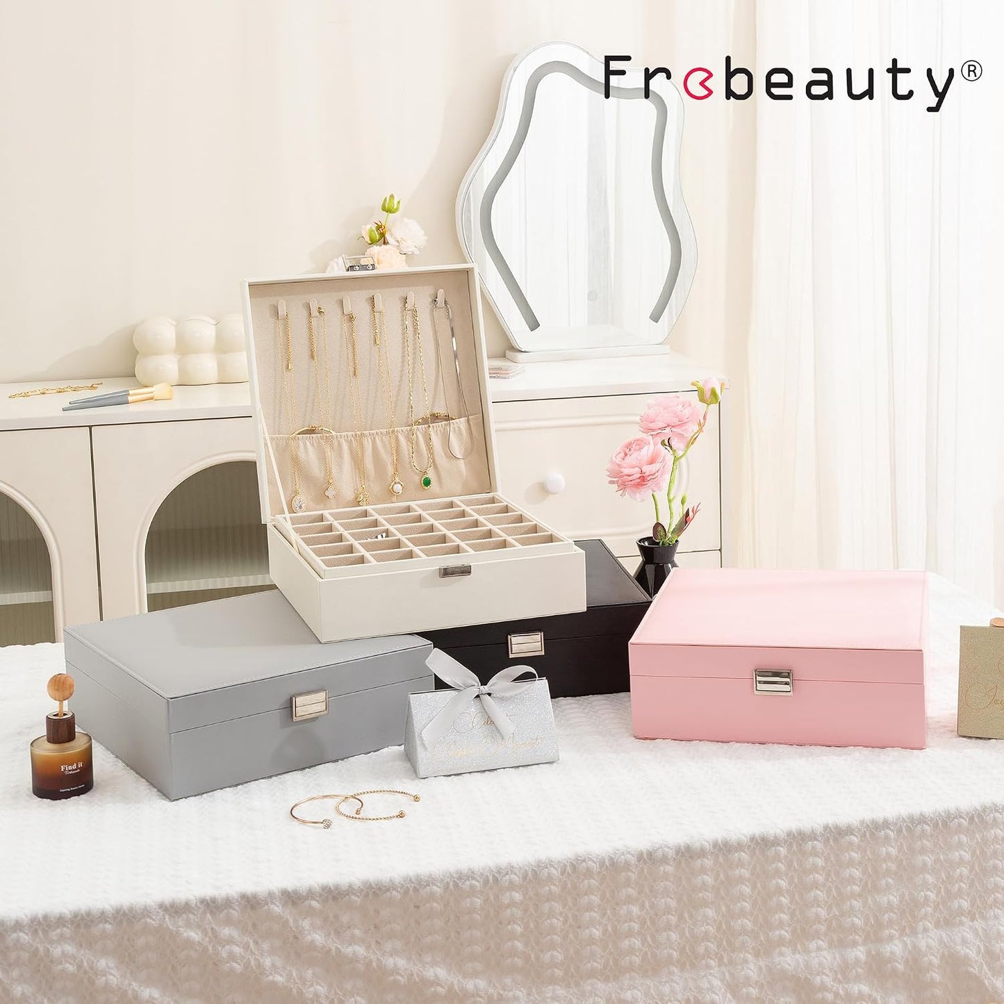 Frebeauty Organizador de Aretes con Soporte, Organizador de Aretes...