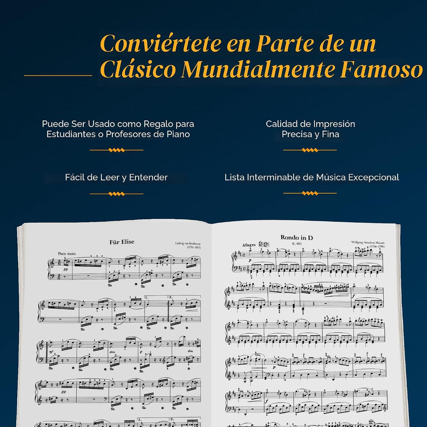 Biblioteca de clásicos del piano | Colección de piezas famosas para...