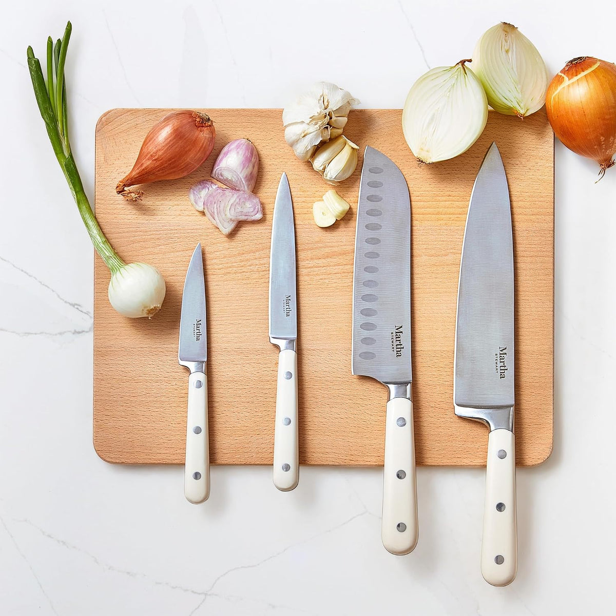 MARTHA STEWART Eastwalk Juego de 14 cuchillos de cocina de acero in...