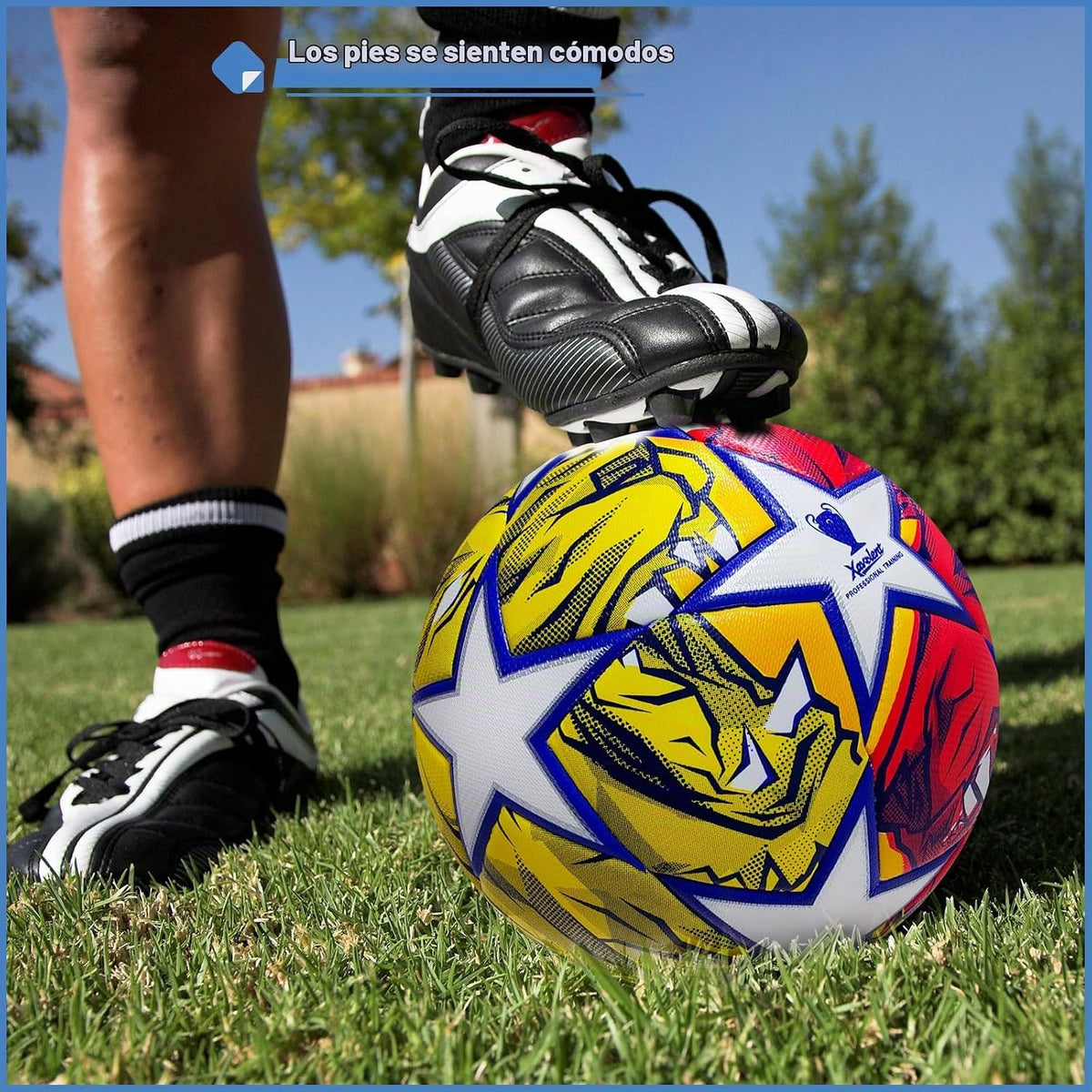 XAVOLENT Balón de fútbol profesional Tamaño 5,4 | Pelota de entrena...