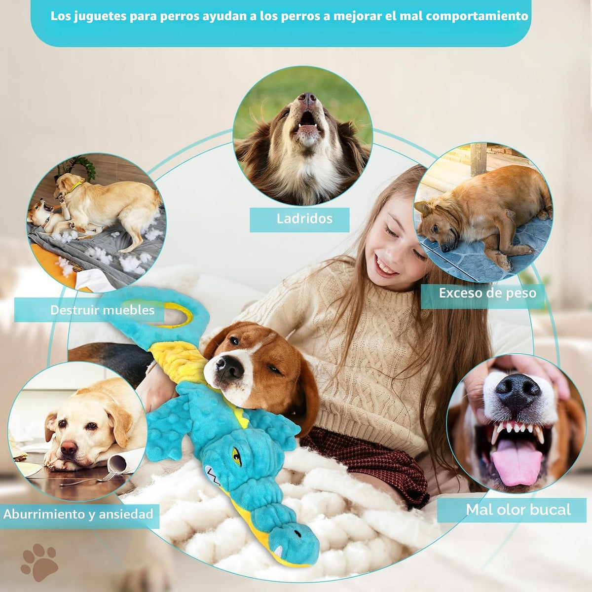 Juguetes para perros Lindo juguete de aligátor para perros, juguete...