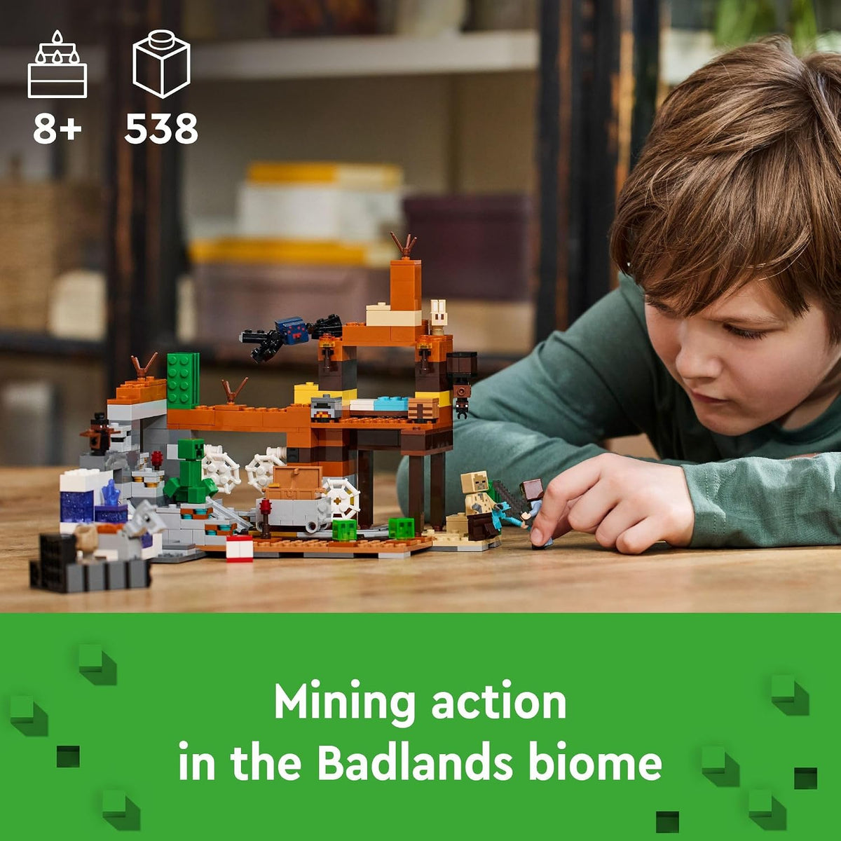 LEGO Minecraft The Badlands Mineshaft Juguete de Videojuego, Set de...