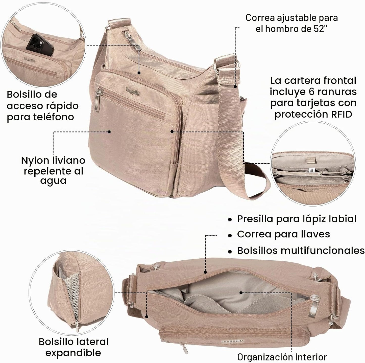 Baggallini Crosstown Hobo Crossbody