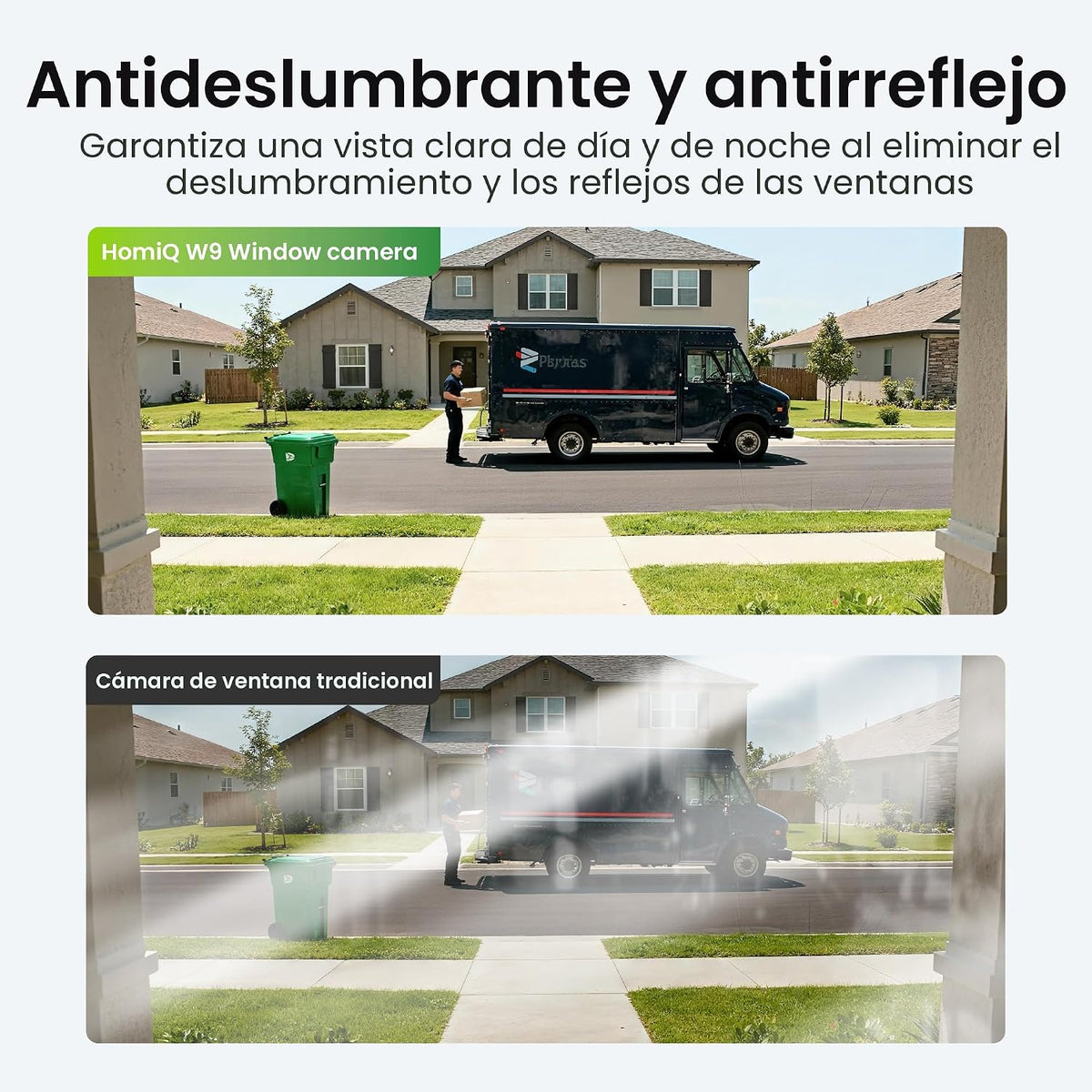 HOMIQ LIFE Cámara de seguridad para ventanas 2K, cámaras WiFi inter...