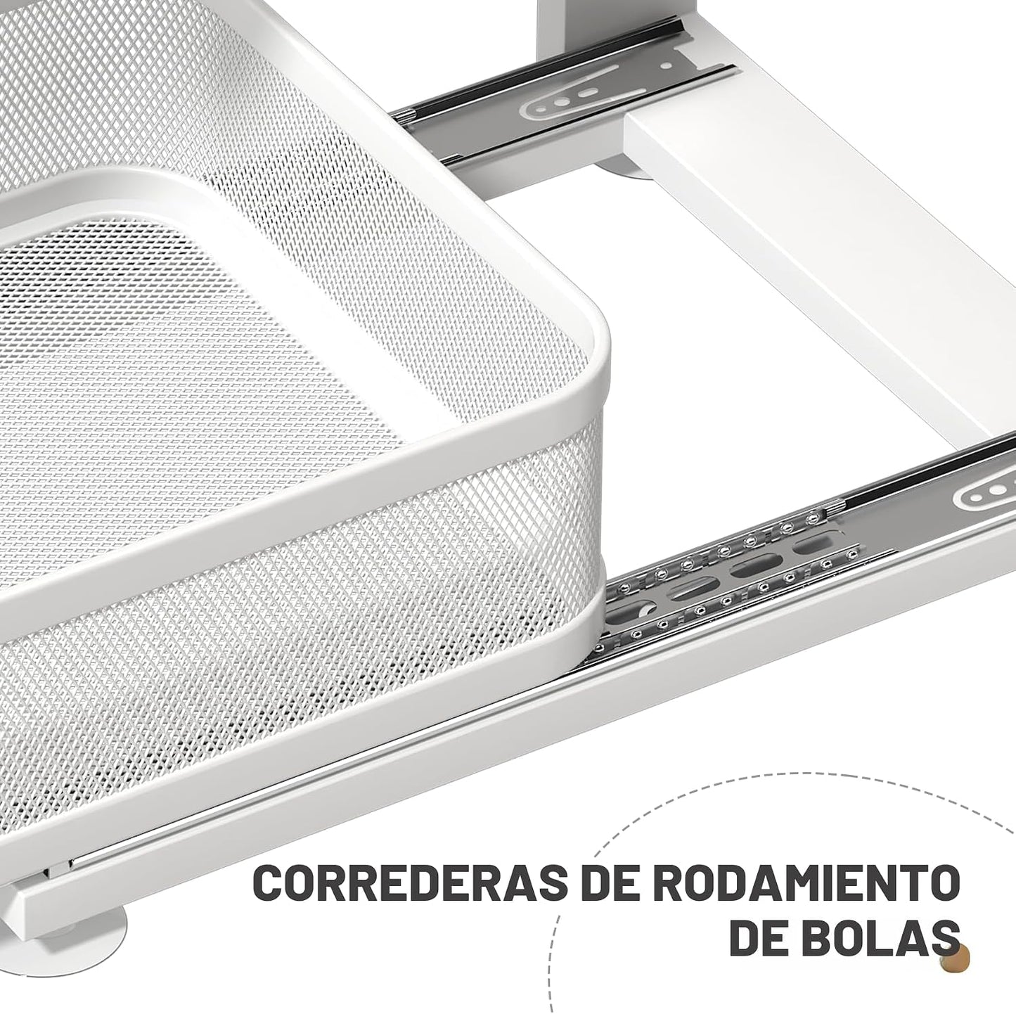 Corbyles - Paquete de 2 organizadores debajo del fregadero con desl...