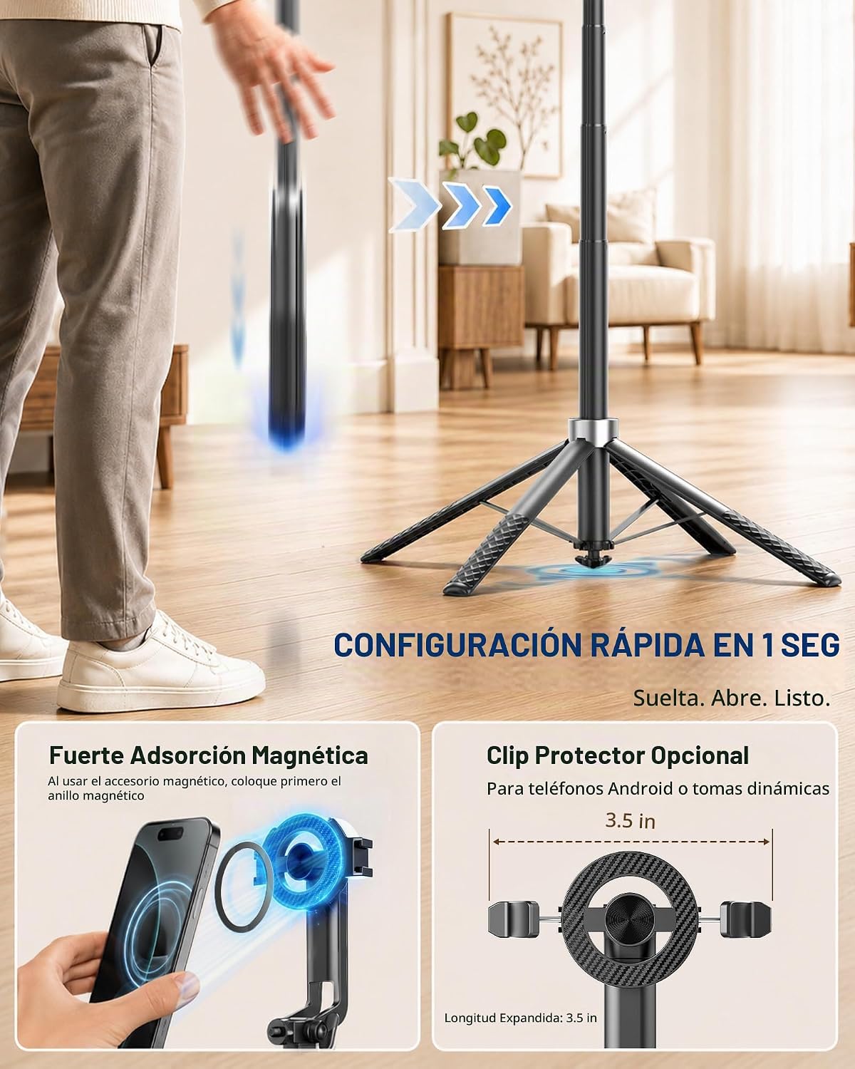 Oldshark Trípode automático de seguimiento facial de 71 pulgadas, t...
