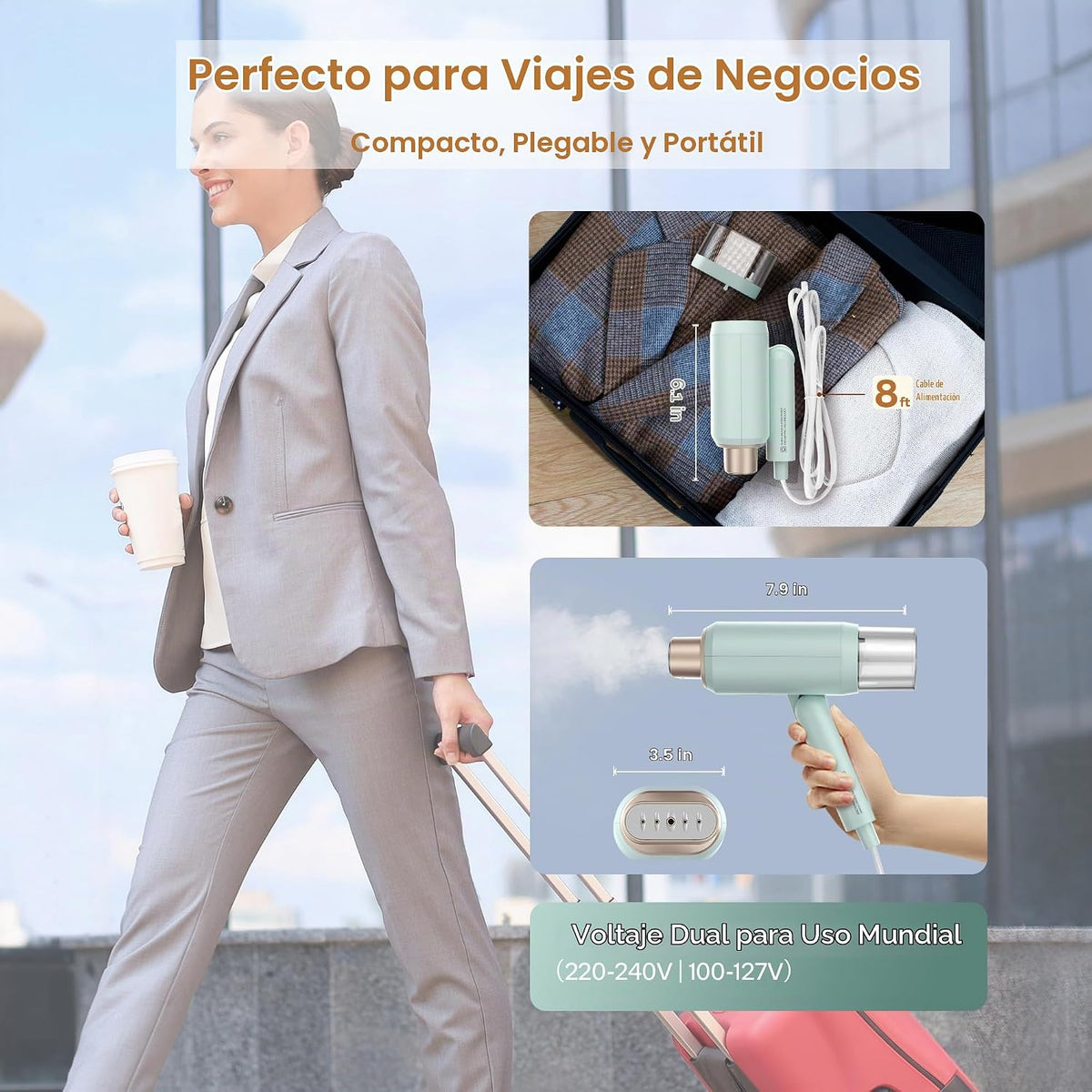 Newbealer - Vaporizador de viaje de doble voltaje - 120V\/220V, vap...