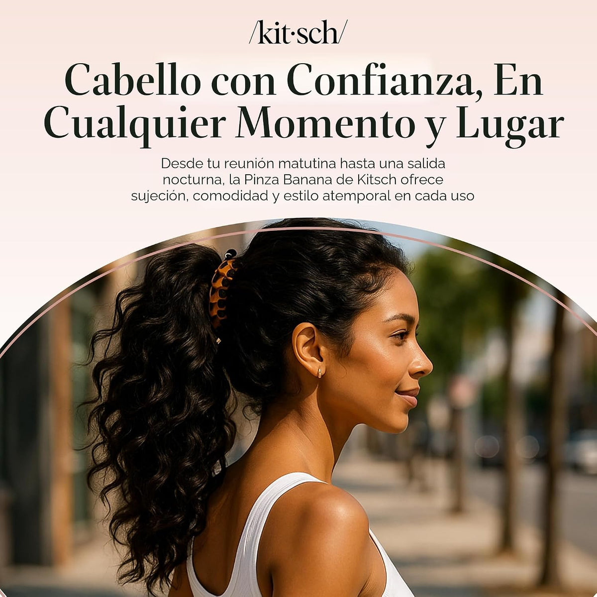Kitsch Pinzas para el pelo de plátano para mujer, todo tipo de cabe...
