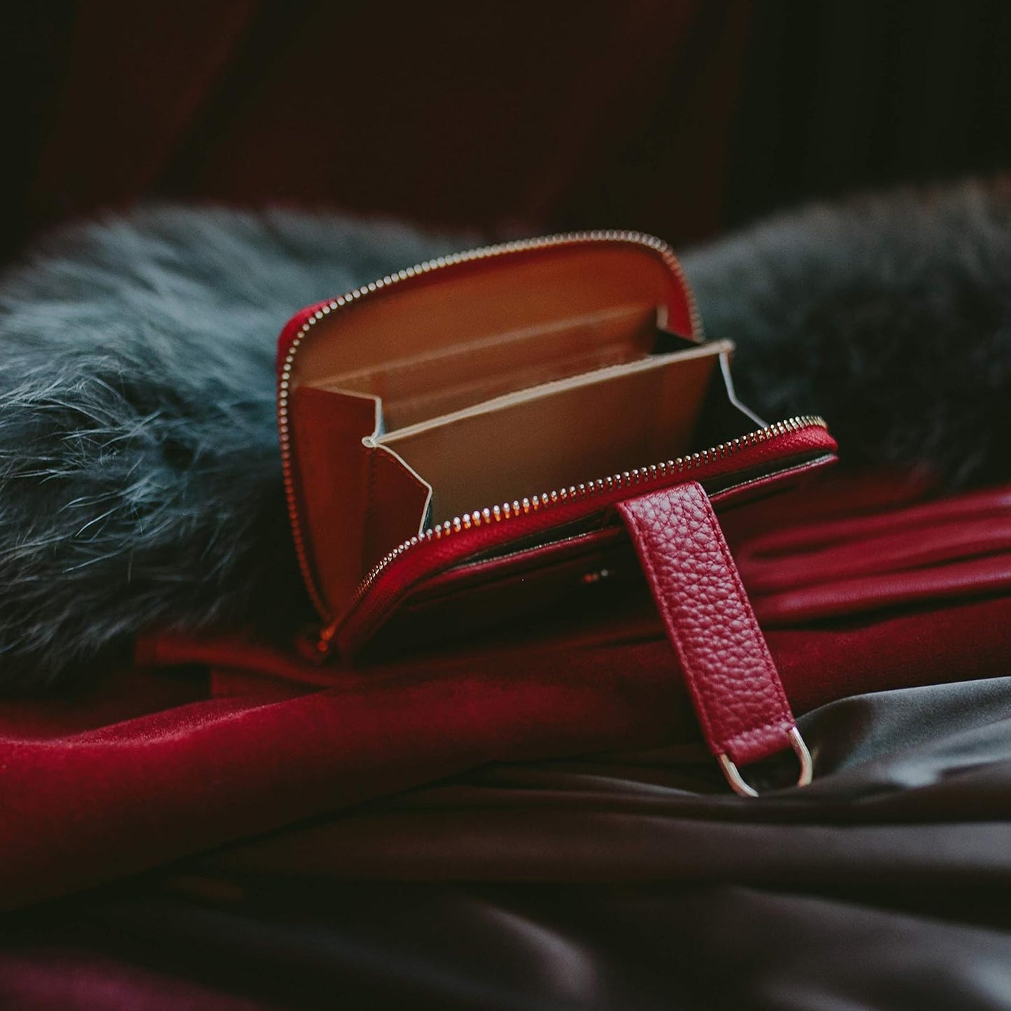 Vaultskin Cartera pequeña para mujer, tarjetero de cuero con bloque...