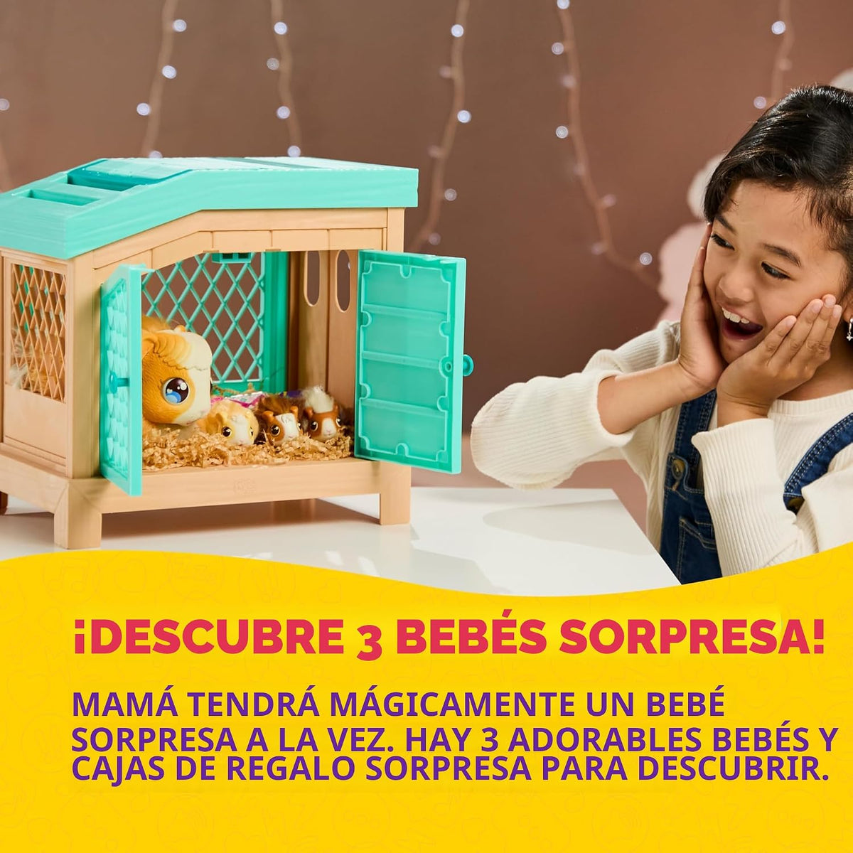 Little Live Pets Mama Surprise - Juguete de peluche de conejillo de...