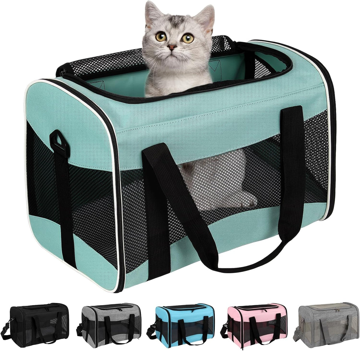 Transportador plegable para gatos y perros con laterales suaves, ap...