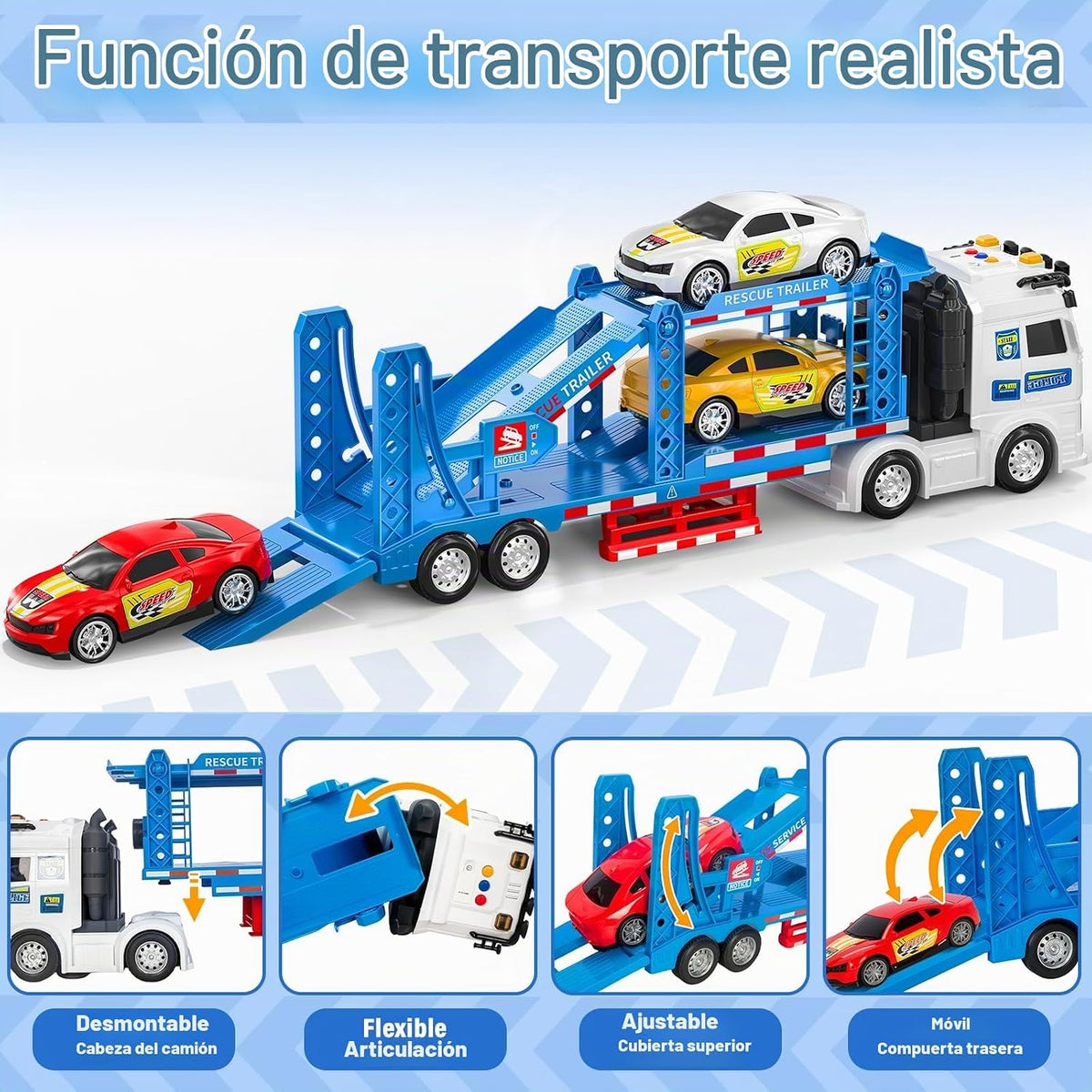 Juguetes para niños pequeños de 3, 4, 5, 6, 7 años, camión de carre...