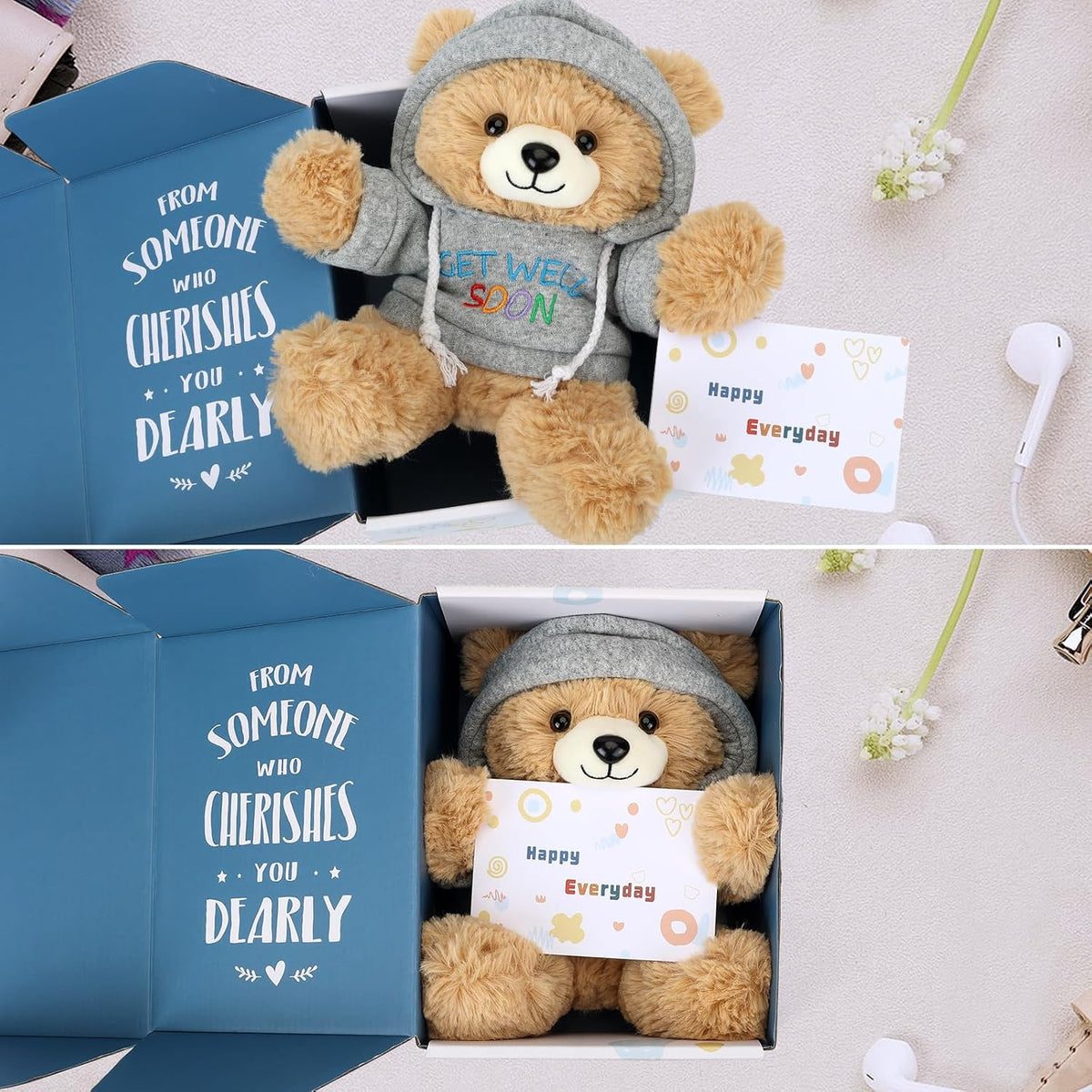 Osacoe Get Well Soon Oso de Peluche Animal de Felpa con Caja de Reg...