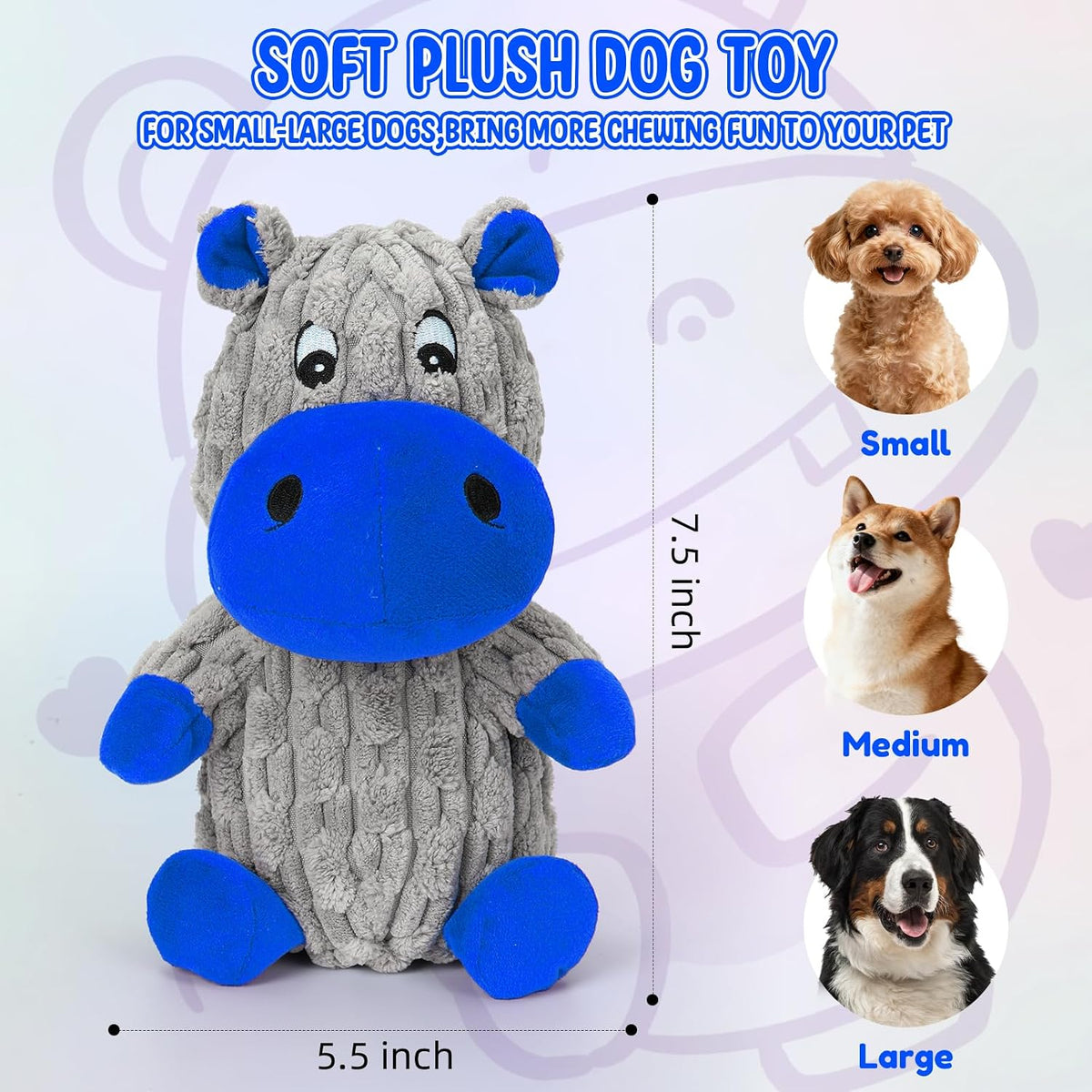 loncoldy Juguetes chirriantes para perros, animales de peluche resi...