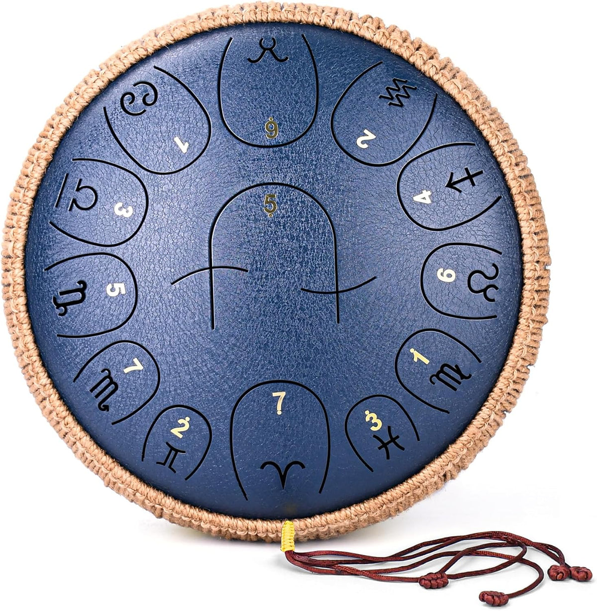 Tambor de Lengua de Acero, 12 Pulgadas 13 Notas Tambor Handpan, Tam...