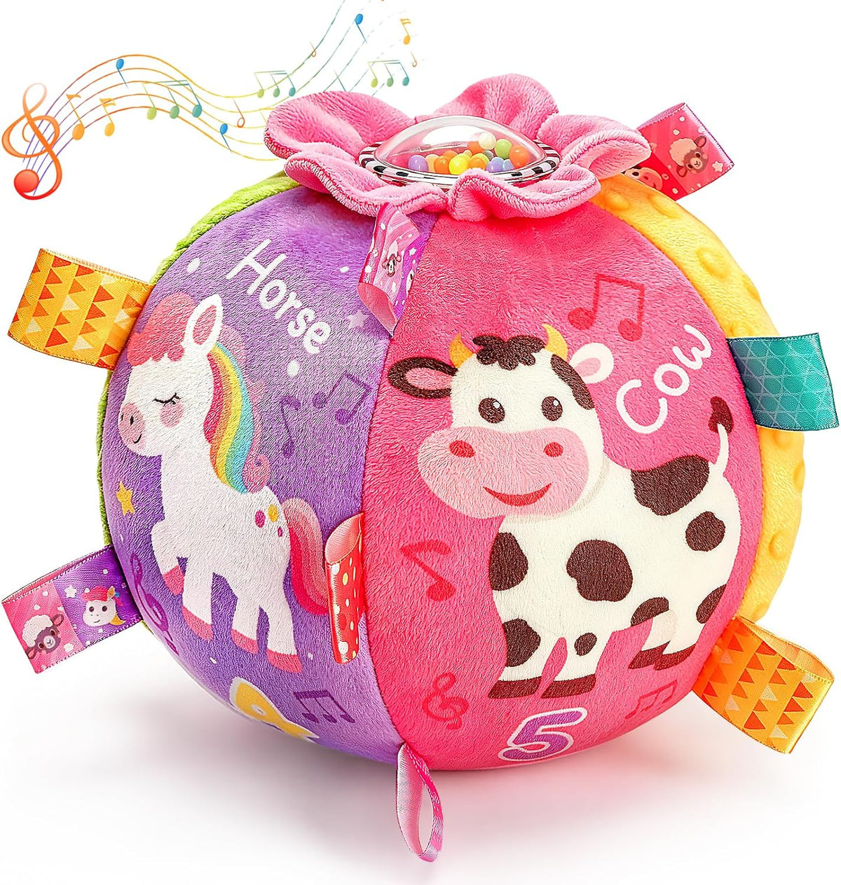 Juguete musical con pelota para gatear para bebés de 0 a 6 meses, d...