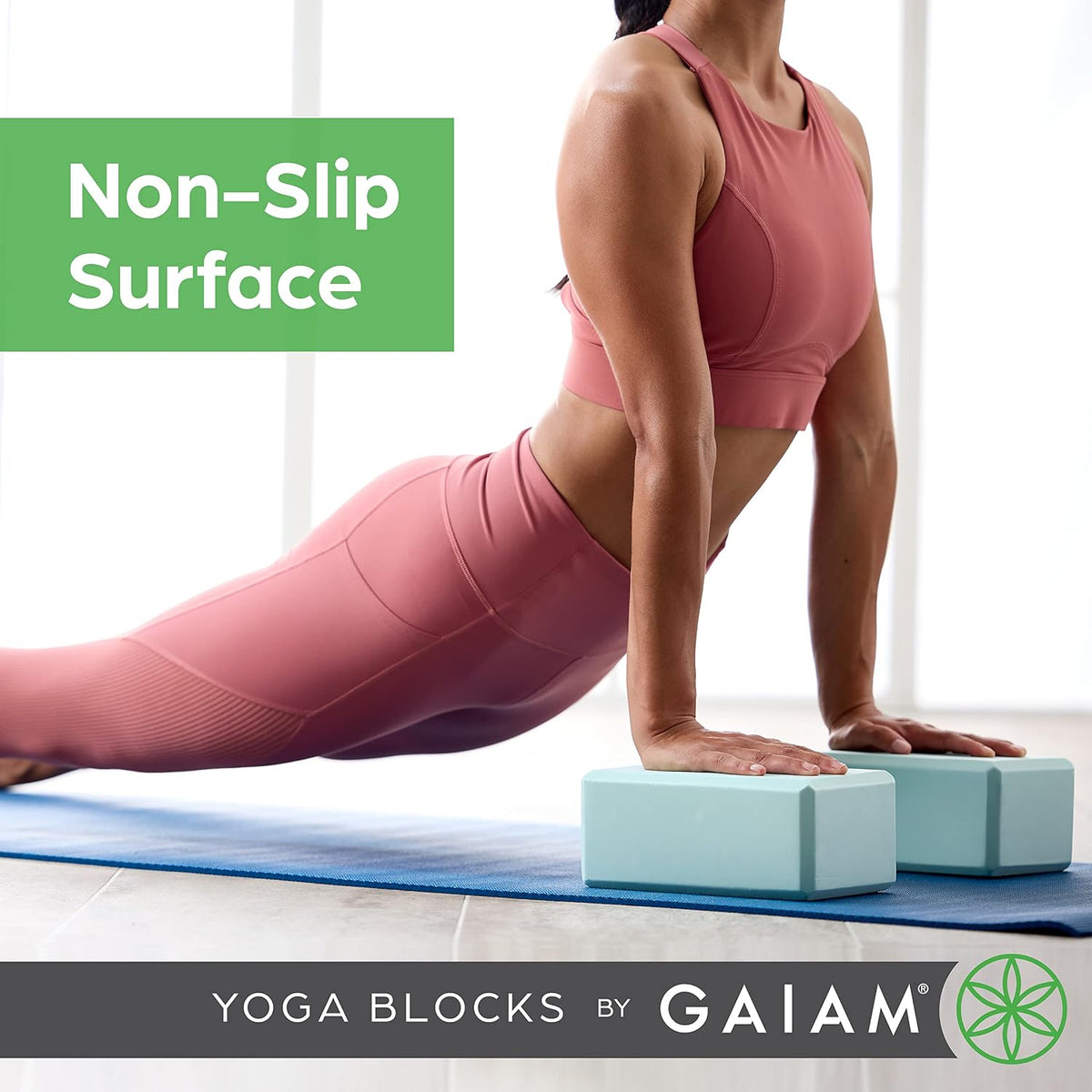 Bloque de yoga Gaiam, espuma EVA para equilibrio y estiramiento (1...