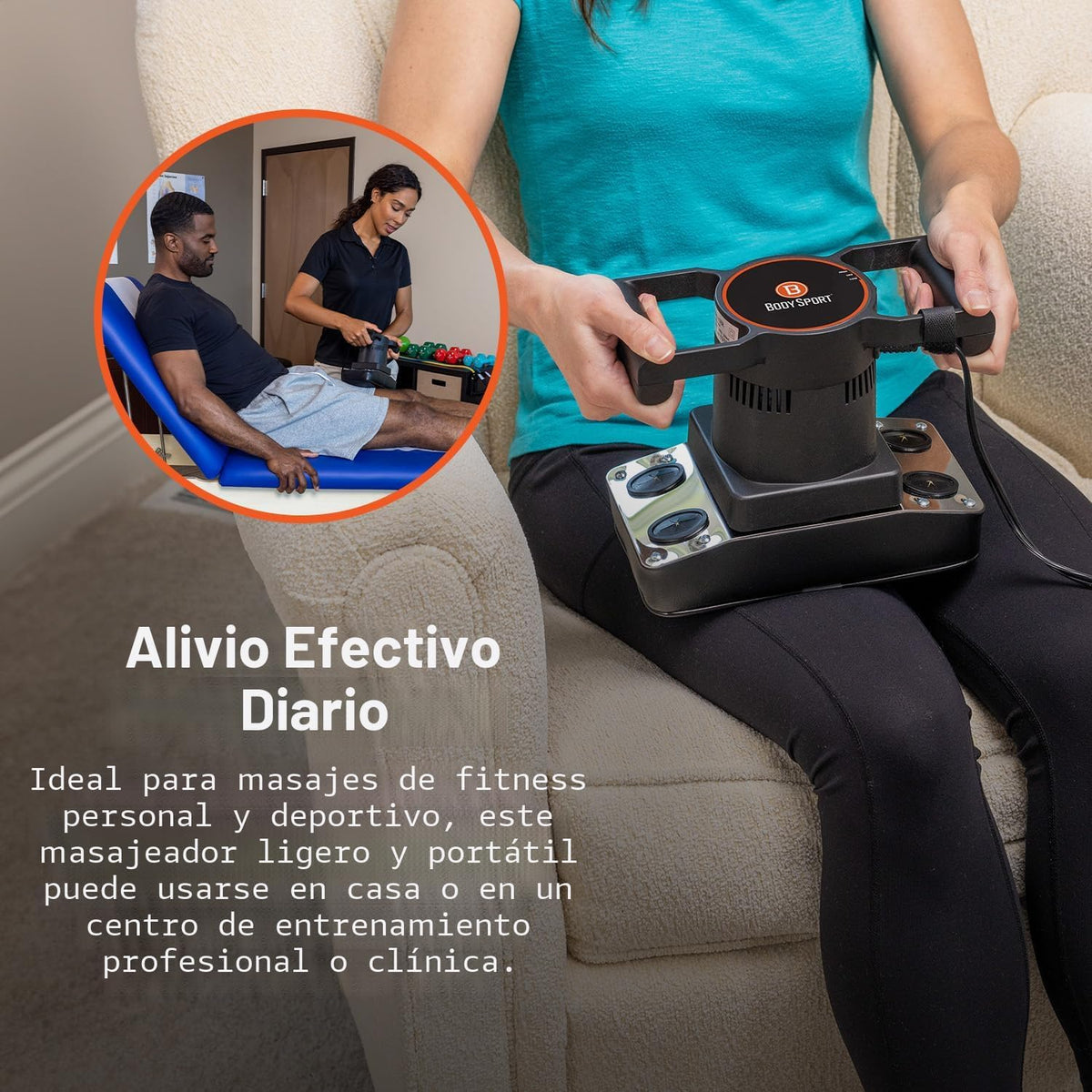 Body Sport Masajeador Profesional de Doble Velocidad Terapéutico y...