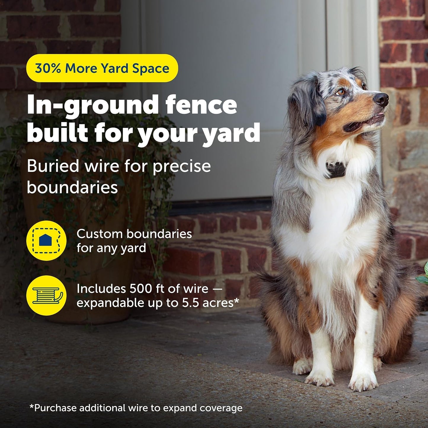 PetSafe YardMax - Cerca recargable en tierra para perros y gatos -...