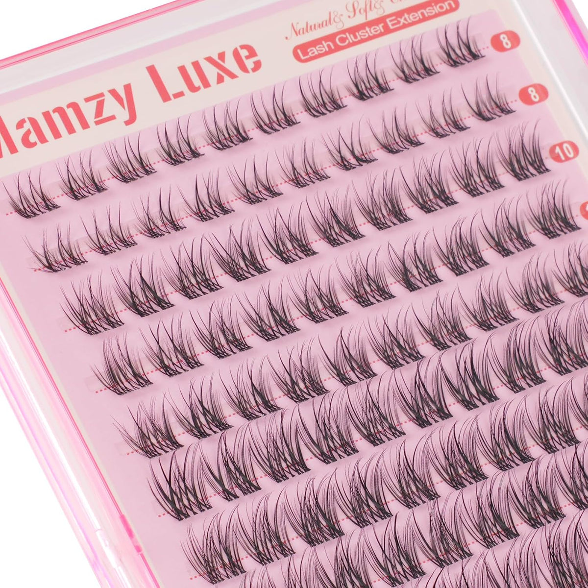 Wispy - Extensiones de pestañas naturales de 0.315-0.551 in, banda...