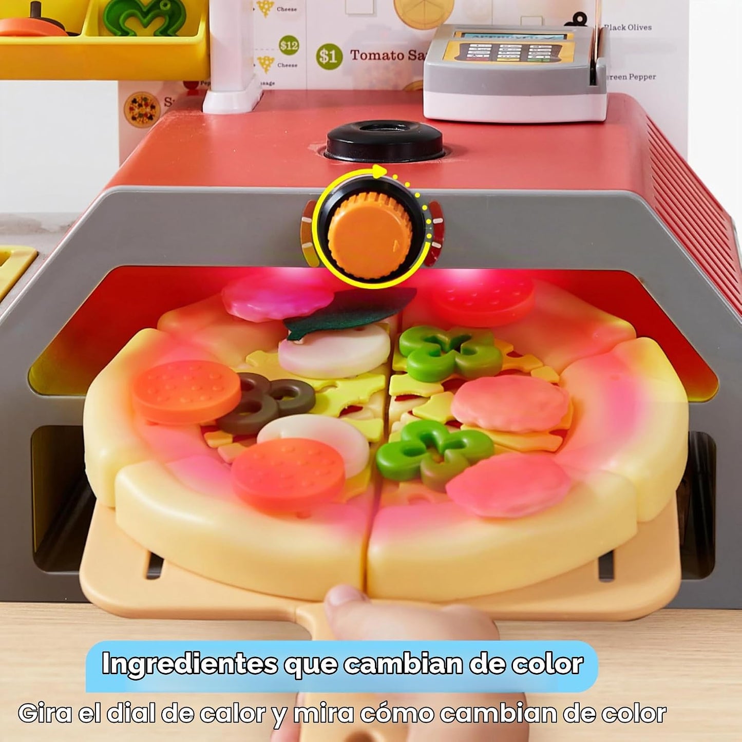 JOVA lalalark Piza - Juguetes de comida con regirster de efectivo,...