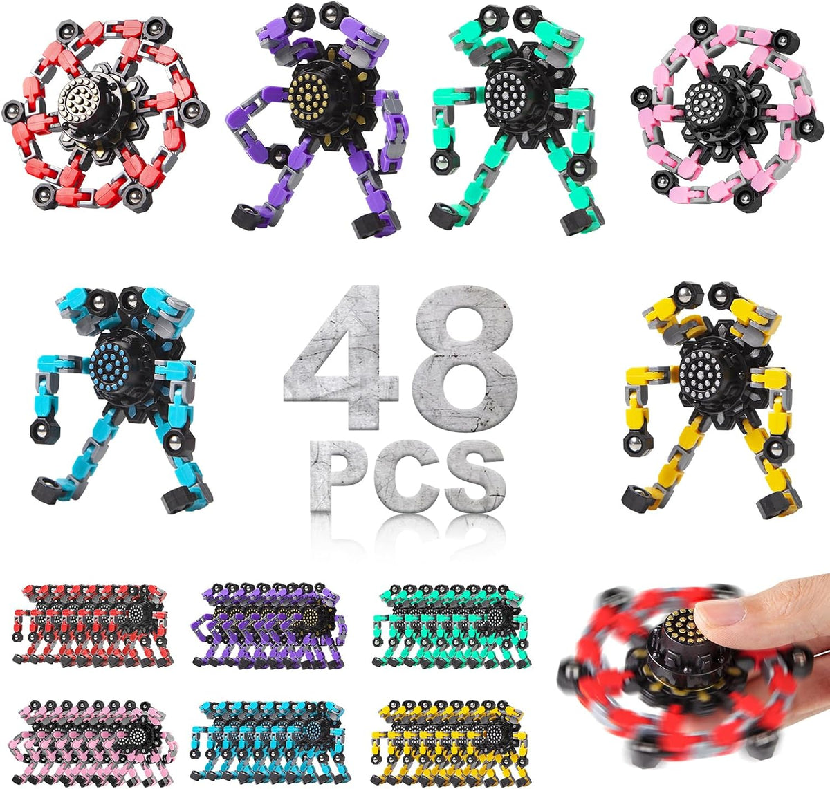Gokeey Fidget Spinners transformables para niños y adultos, juguete...
