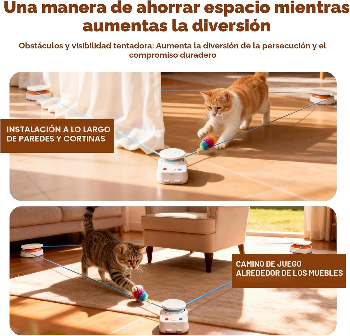 Juguete interactivo para gatos de interior \u2013 Juguete de movimi...