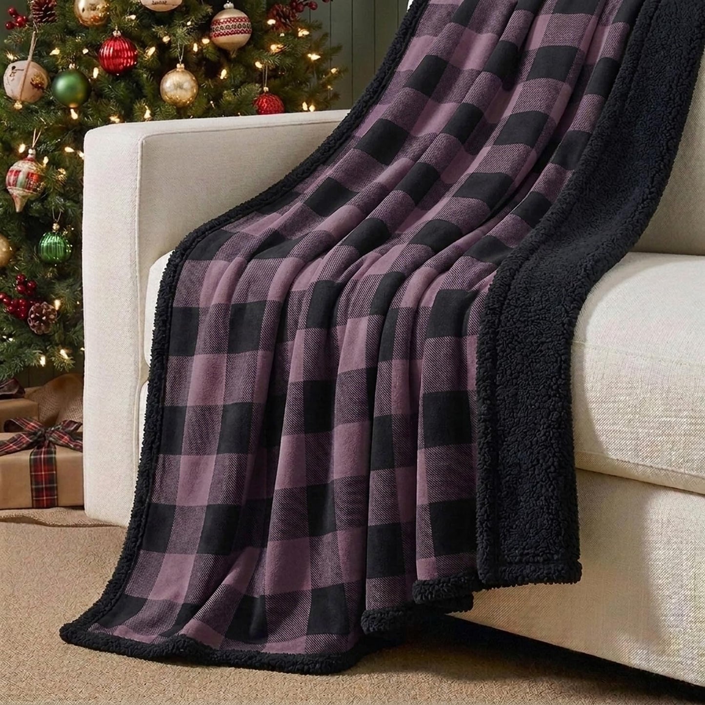 Eddie Bauer - Manta, Manta Suave de Forro Polar Cepillado y Sherpa...