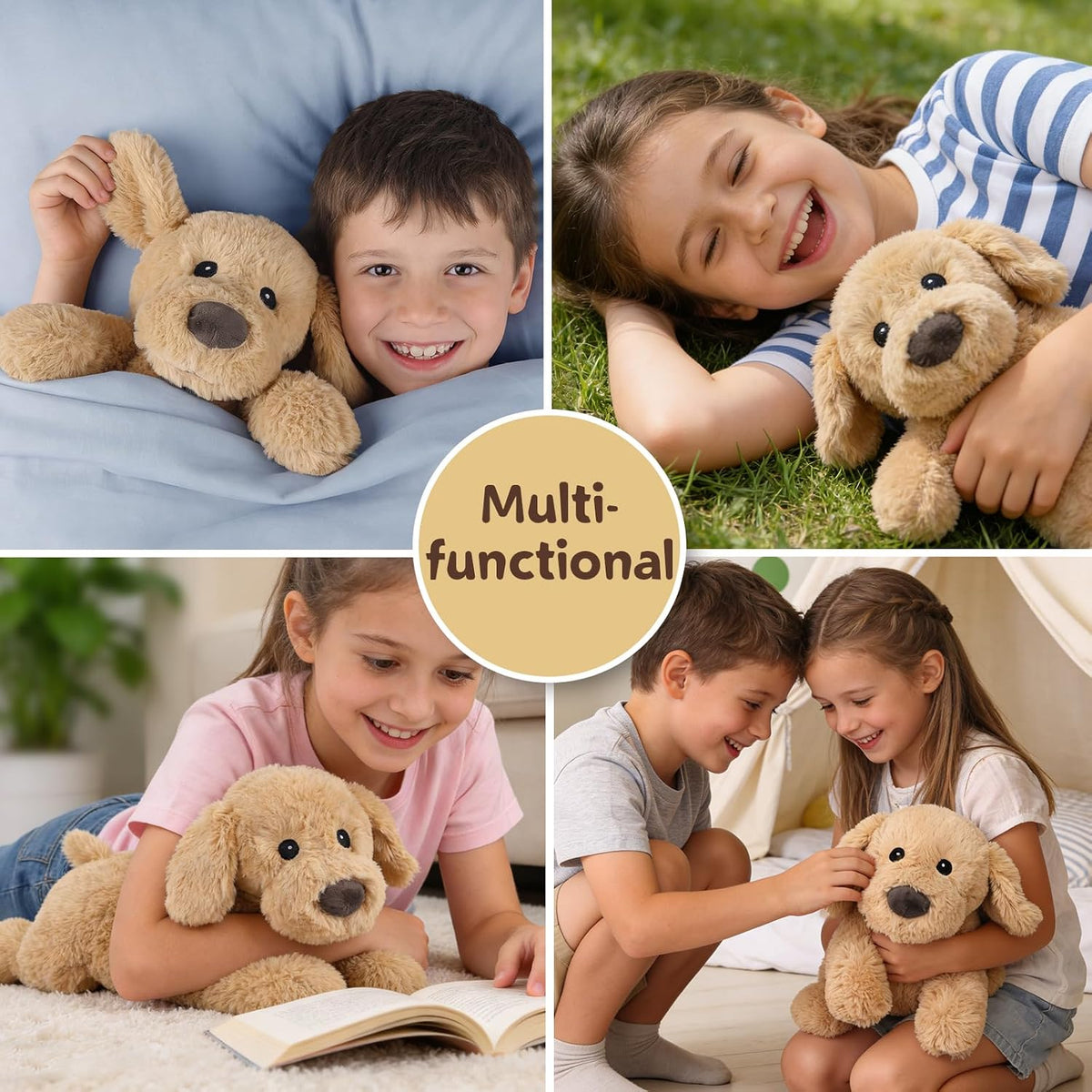 Animales de peluche de perro, animal de peluche para microondas, ad...