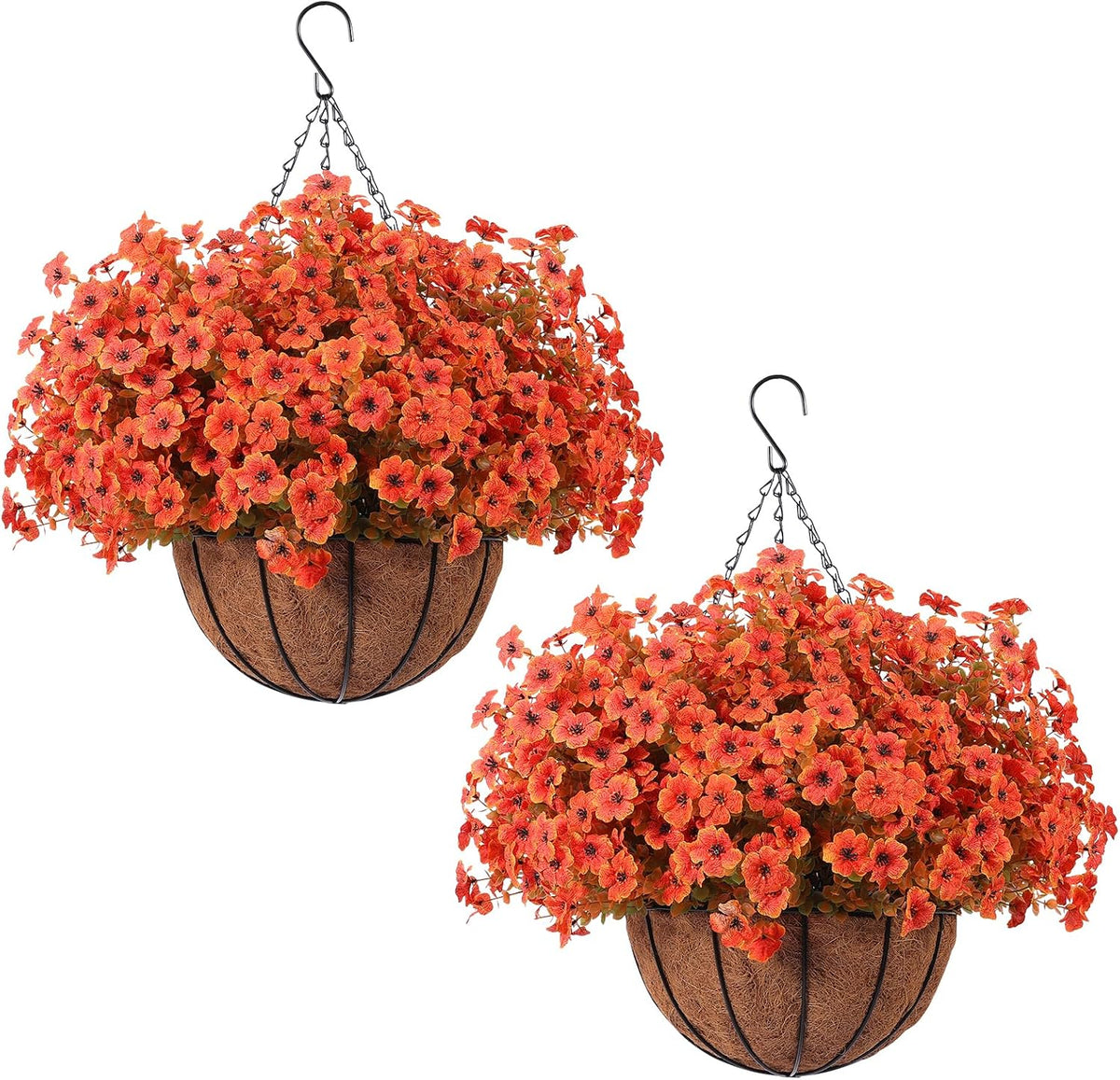 Hananona 24 piezas de flores artificiales para exteriores con cesta...