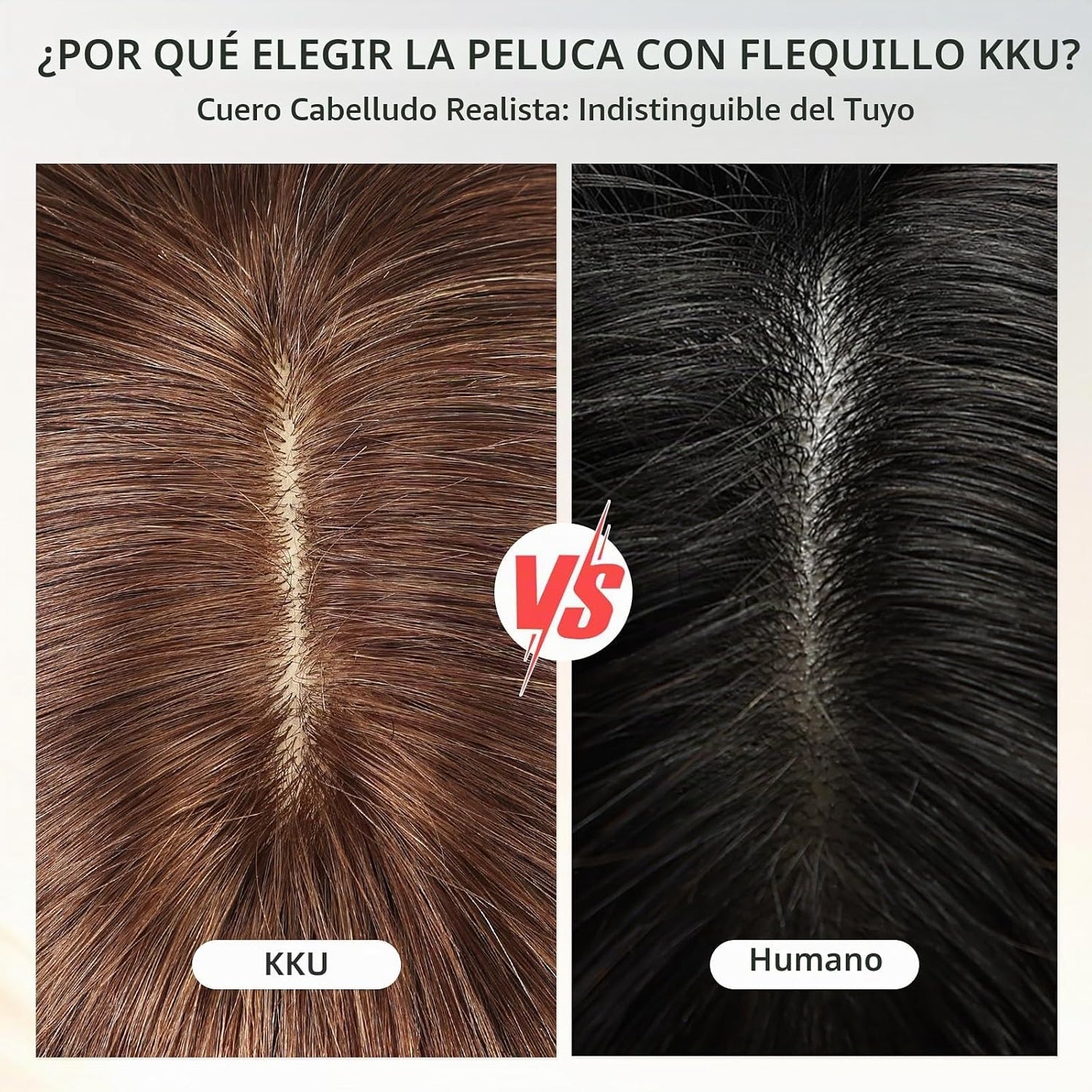 Wear but free KKU Peluca de cabello humano marrón de 16 pulgadas, p...
