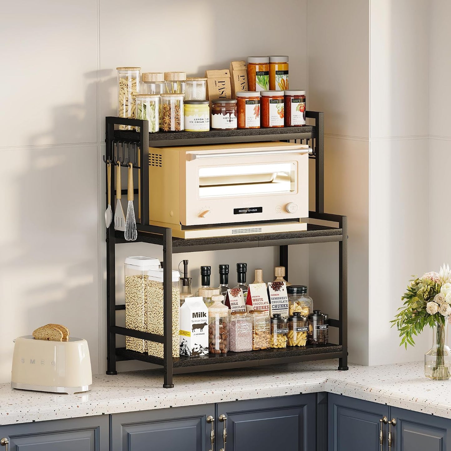 Organizador grande de encimera de cocina de 23.6" de ancho, org...