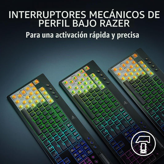 Razer BlackWidow V4 Teclado inalámbrico para juegos de perfil bajo,...