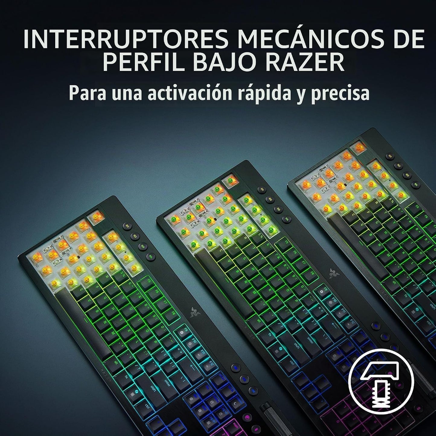 Razer BlackWidow V4 Teclado inalámbrico para juegos de perfil bajo...