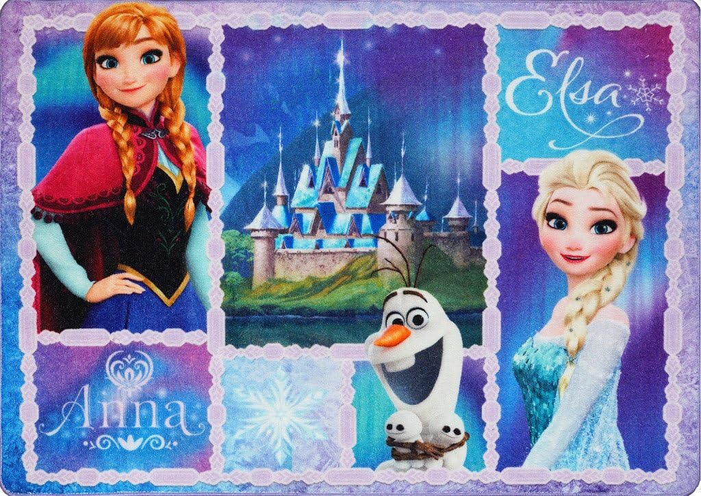 Alfombra Gertmenian &amp; Sons de Disney Frozen Anna y Elsa, Azul\/...