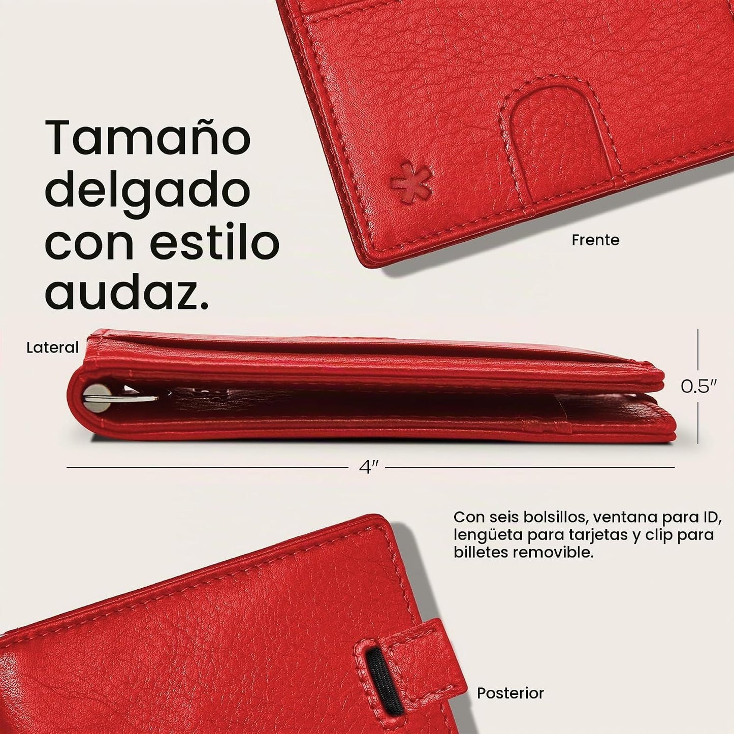 Swear Brands Billetera delgada con clip para dinero, cartera minima...