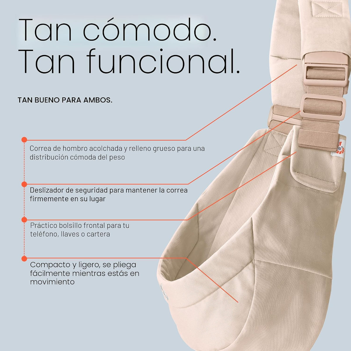Ergobaby Upsie Hip Sling \u2013 Portabebés Gris Perla \u2013 Portab...