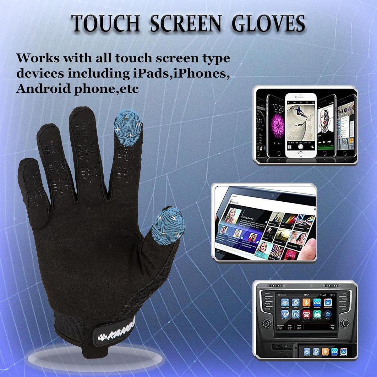 FASTGOOSE - Guantes de motocicleta unisex con pantalla táctil, para...