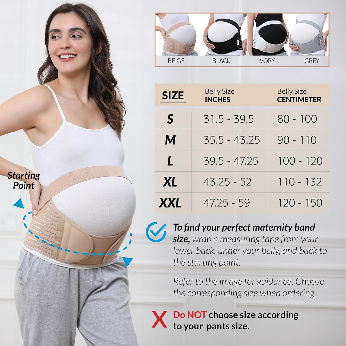 Cinturón de maternidad, marca NEOtech Care (TM), soporte para embar...