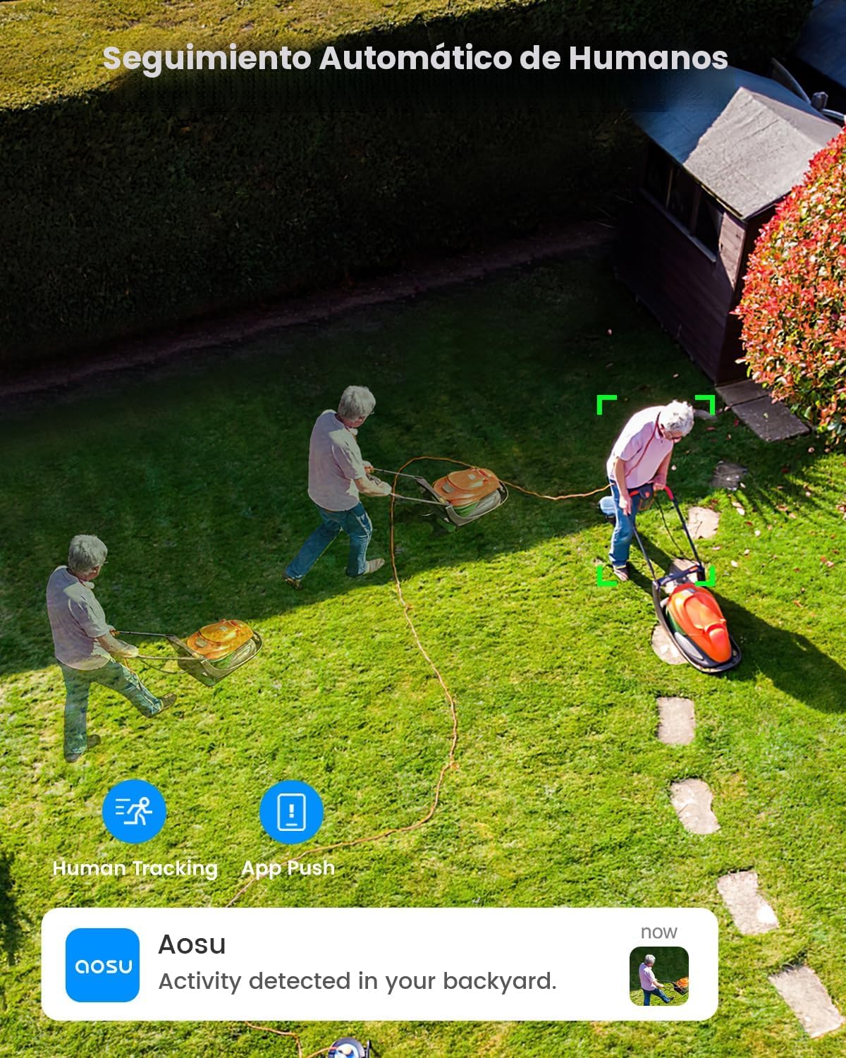 AOSU 3K\/5MP Sistema de cámaras de seguridad solar inalámbricas par...