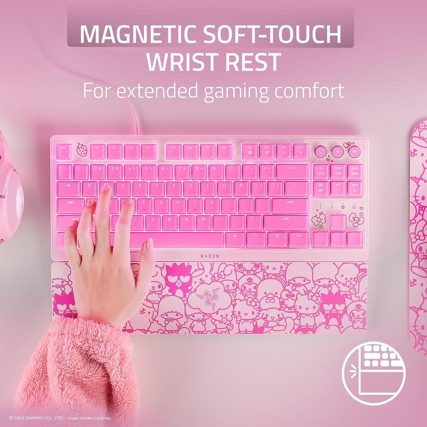 Razer Teclado para juegos Ornata V3 TKL, edición Hello Kitty &amp;...