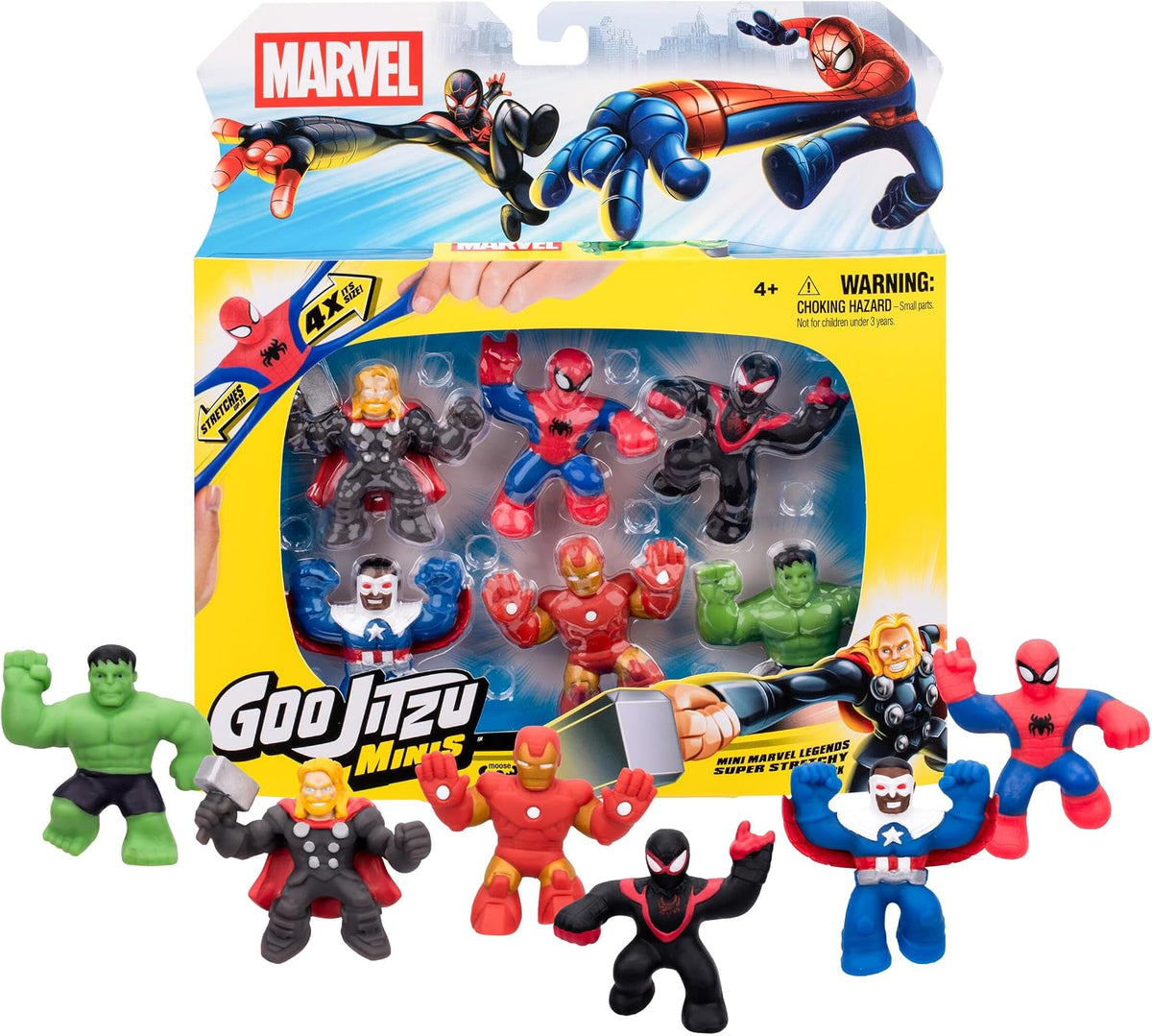 Goo JIT Zu Marvel Minis, juguetes esponjosos, paquete de 6 | Incluy...
