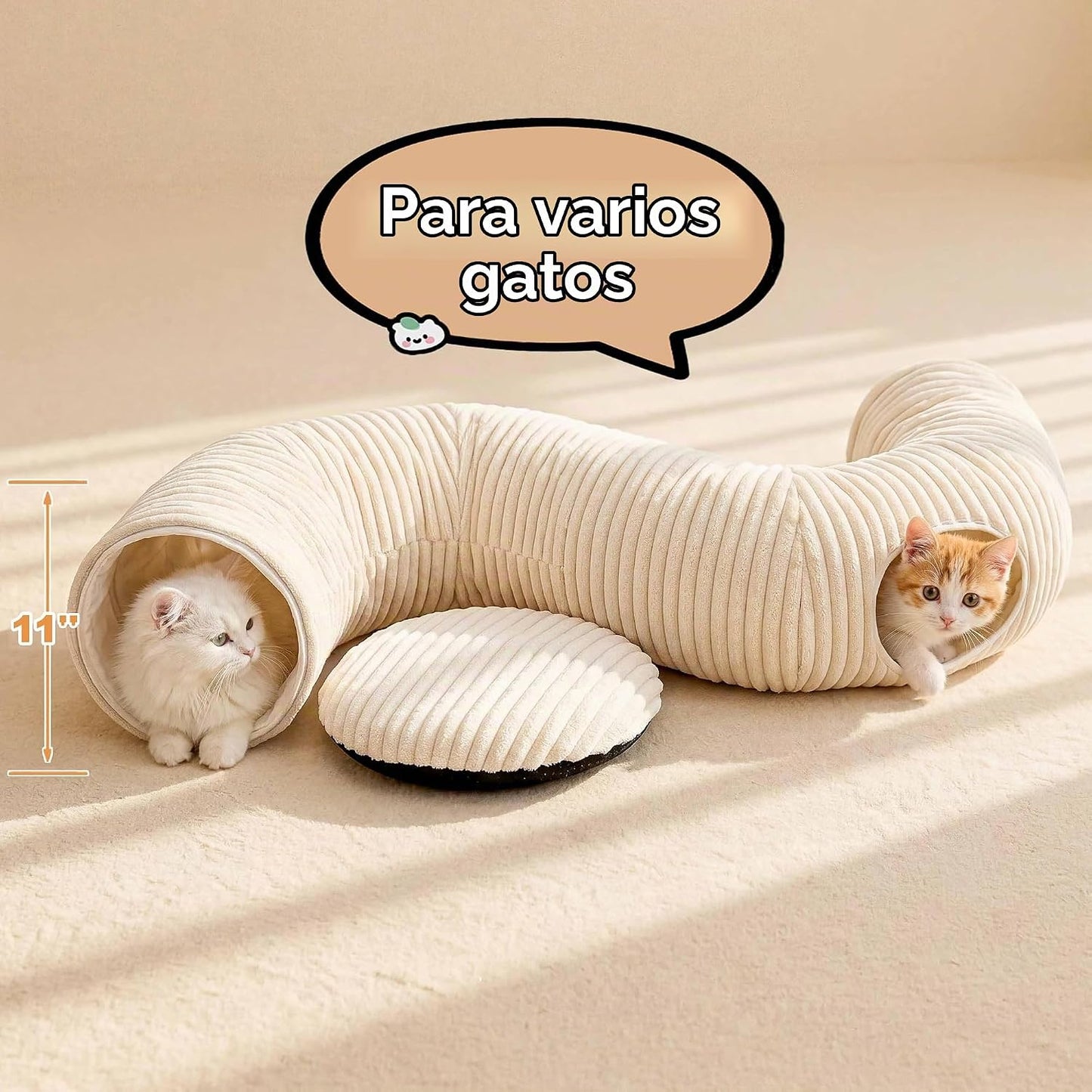 Catails Cama túnel para gatos con 31 juguetes interactivos para gat...
