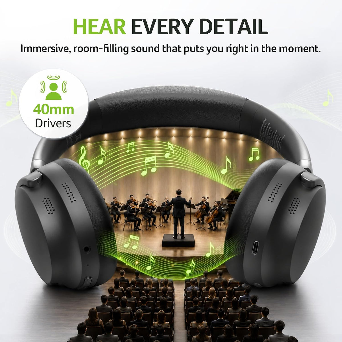 Acer Auriculares con cancelación activa de ruido,Bluetooth inalámbr...