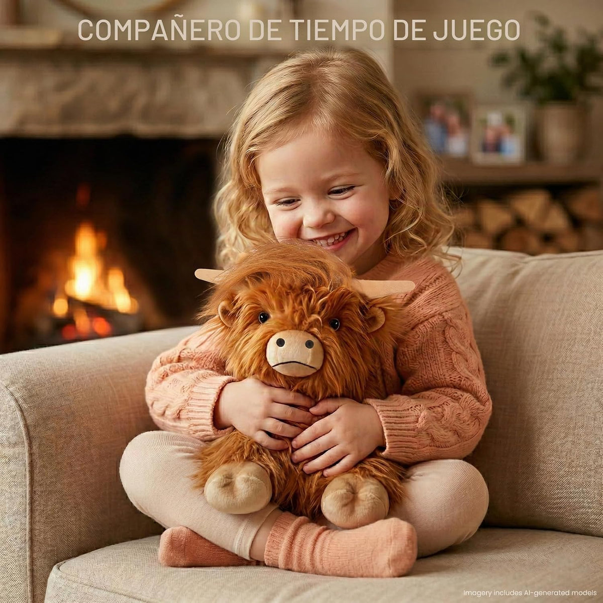 SuzziPals Vaca de las Tierras Altas de Peluche Calentable y Enfriab...