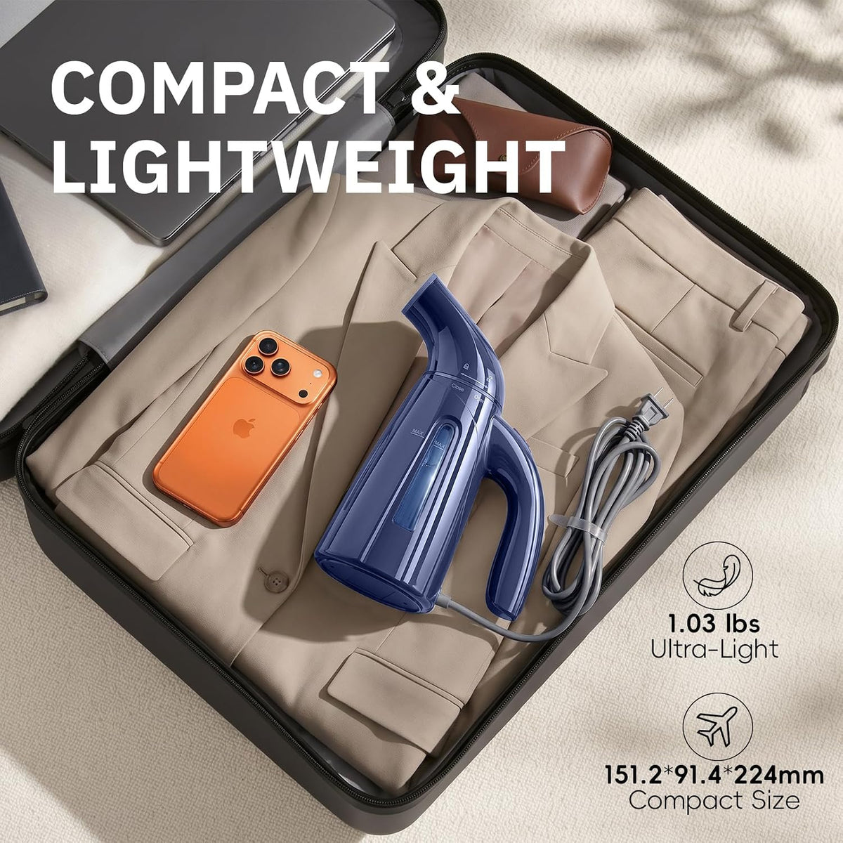 OGHom Vaporizador para ropa, vaporizador de mano para ropa, 8.1 fl...