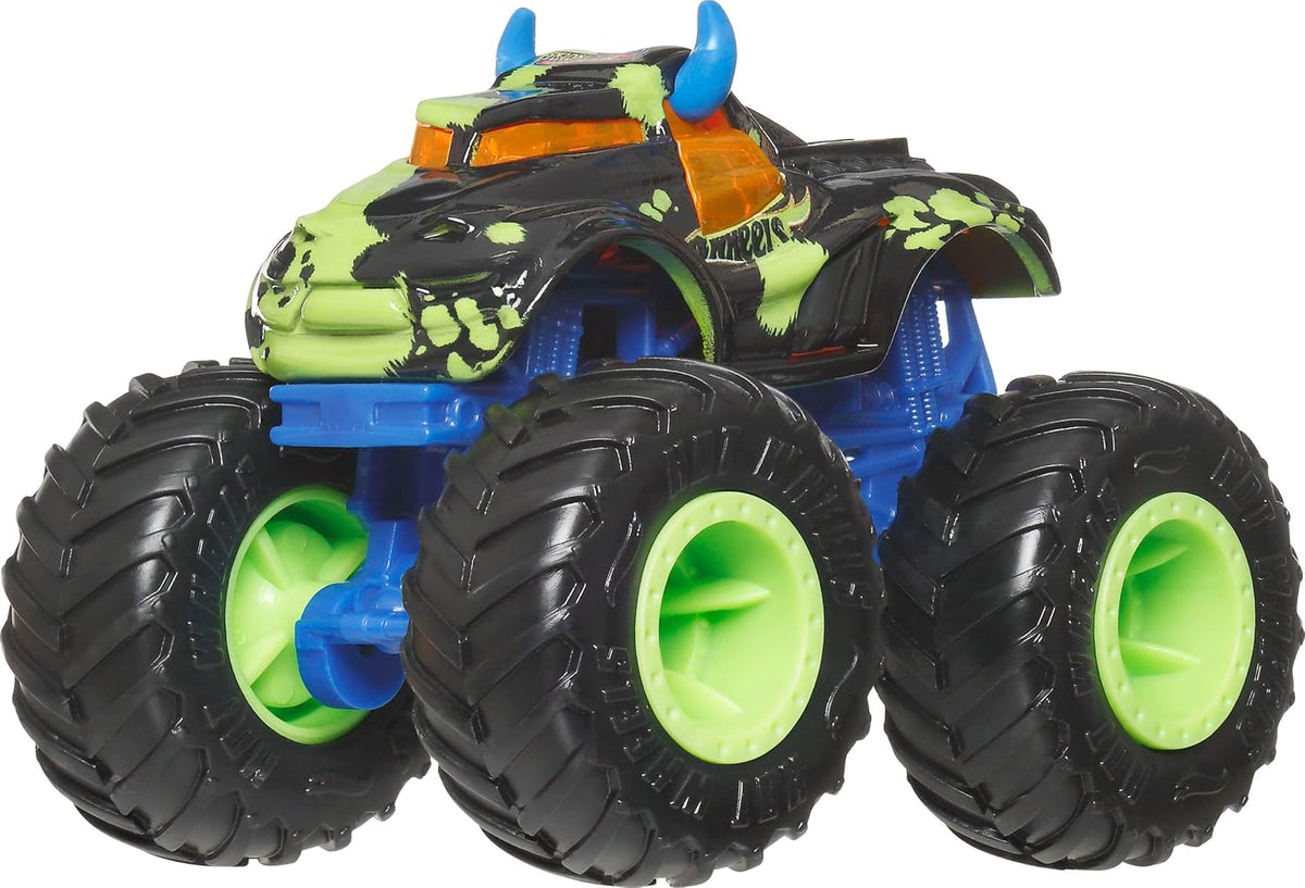 Hot Wheels Monster Trucks, Camiones monstruo a escala 1:64, juego d...