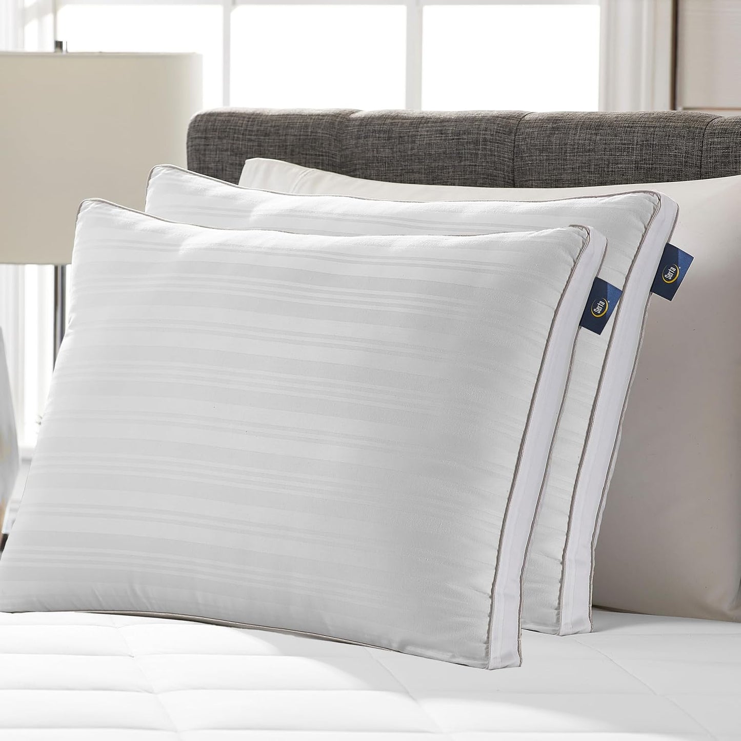 Serta Down Illusion - Almohadas suaves hipoalergénicas, medias\/fir...